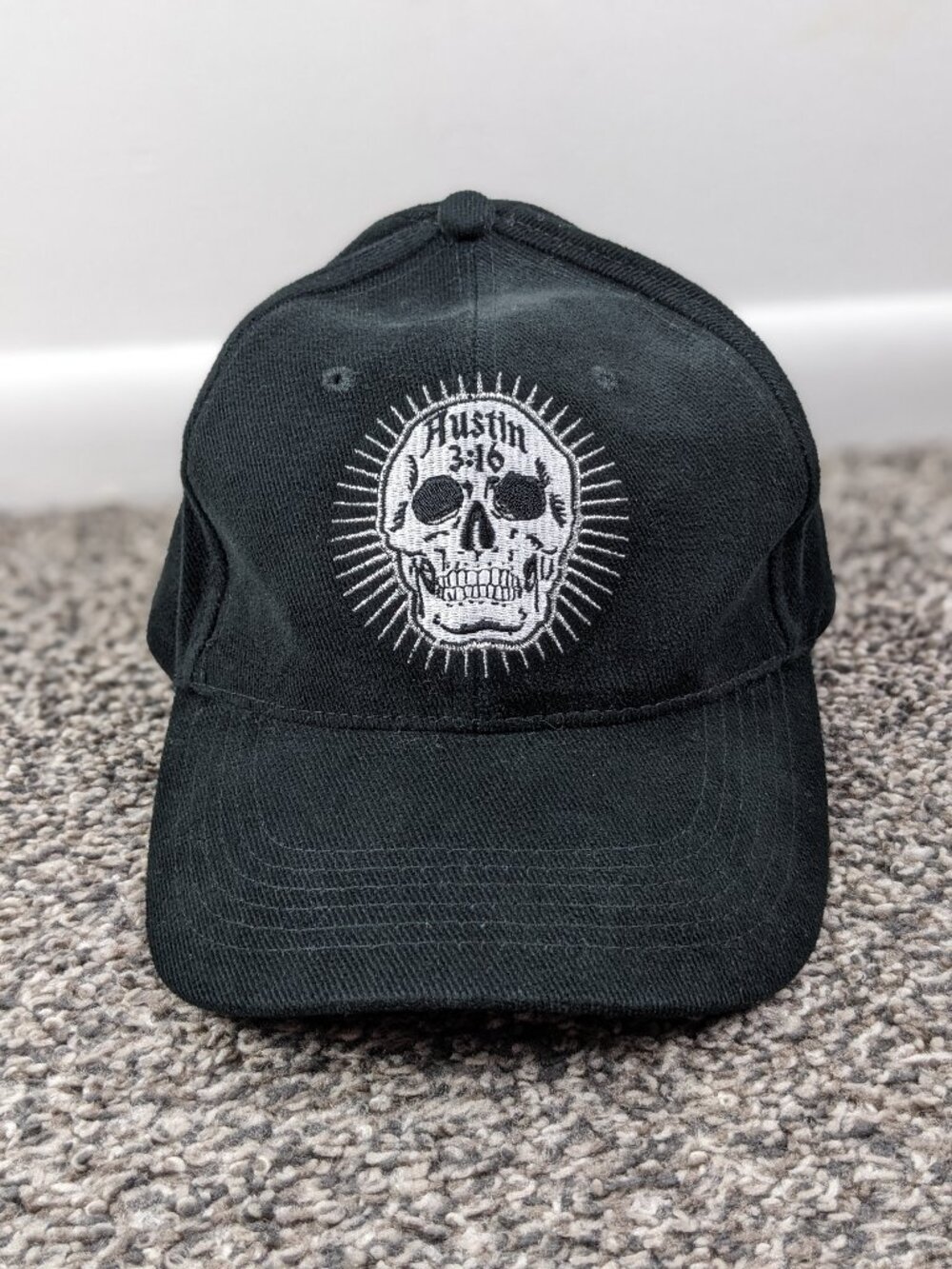 Vintage 2003 Stone Cold Steve Austin Hat Cap Skull Stunner Inc WWF WWE Strapback